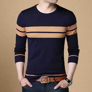 Ganti Jumper | Men's Casual striped sweater with crew neck