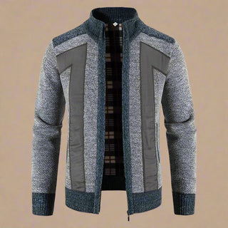 Ganti Zip Cardigan | Men's Casual Quilted Jacket with Zip and Collar