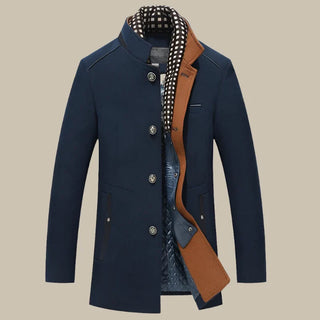 Jacob Coat | Wool Elegant Long Men's Winter Coat