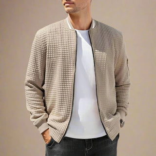 Ganti Zip Cardigan | Men's Smart Casual Cardigan with Zip and Bomber Collar