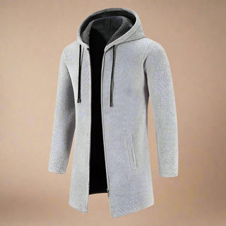 Ganti Zip Hoodie | Men's Casual Long Knitted Jacket with Zip and Hood