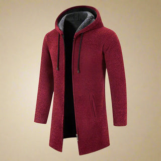 Ganti Zip Hoodie | Men's Casual Long Knitted Jacket with Zip and Hood