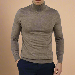 Turtleneck | Mens Modern Warm Knitted Cable Jumper