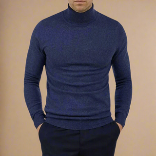 Turtleneck | Mens Modern Warm Knitted Cable Jumper