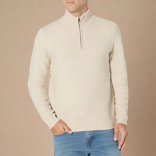 Half Zip Funnel Neck | Modern Knit Half Zip Jumper for Stylish Men