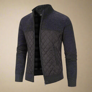 Ganti Zip Cardigan | Men's Smart Casual Wool Nordic Jacket with Zip and Collar