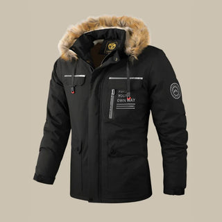 Peak Parka | Long Waterproof Parka Winter Coat for Men with Fur Collar and Fleece Lining