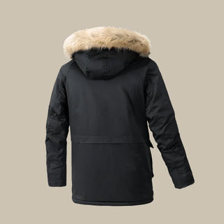 Iron Parka | Long Warm Winter Coat for Men with Fleece Lining and Fur Collar