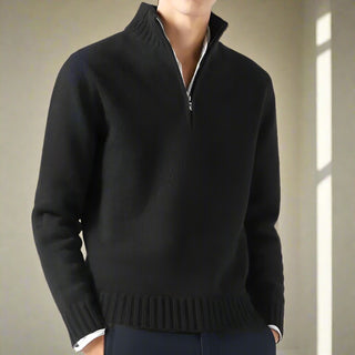 Ganti Knitted Zipper | Stylish Knitted Men's Sweater with V-Neck and Zipper