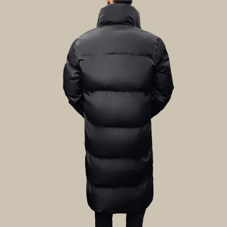 Ganti Parka | Stylish black long puffer winter coat for men