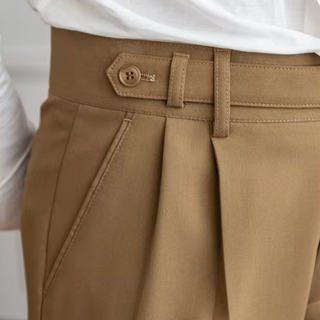 Capri High Waist Pants | Stylish Men's Pleated Trousers