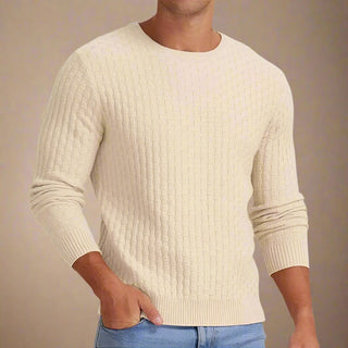 Ganti Jumper | Men's Casual knitted sweater with checkered pattern and crew neck