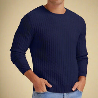 Ganti Jumper | Men's Casual knitted sweater with checkered pattern and crew neck