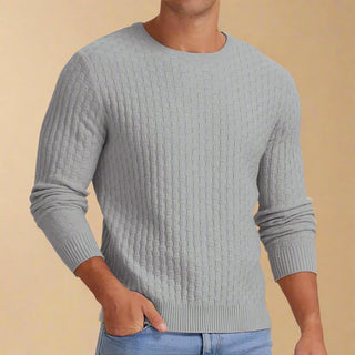 Ganti Jumper | Men's Casual knitted sweater with checkered pattern and crew neck