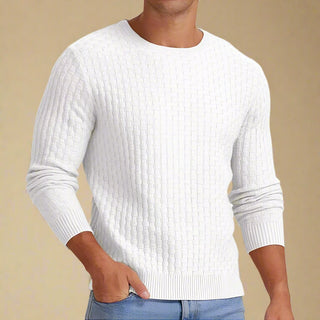 Ganti Jumper | Men's Casual knitted sweater with checkered pattern and crew neck