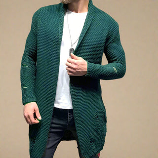 Ganti Cardigan | Men's Smart Casual Extra Long Cable Knit Cardigan