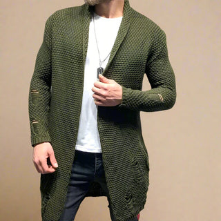 Ganti Cardigan | Men's Smart Casual Extra Long Cable Knit Cardigan