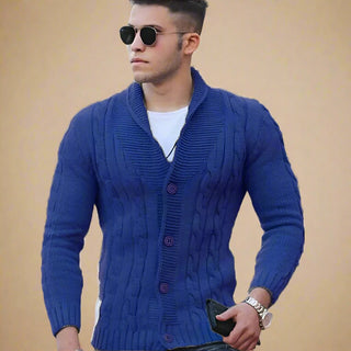 Ganti Cardigan | Men's Smart Casual Chunky Knitted Cardigan with Buttons