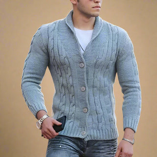 Ganti Cardigan | Men's Smart Casual Chunky Knitted Cardigan with Buttons