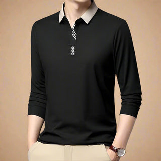 Polo Sweater | Sporty Casual Long Sleeve Polo for Men