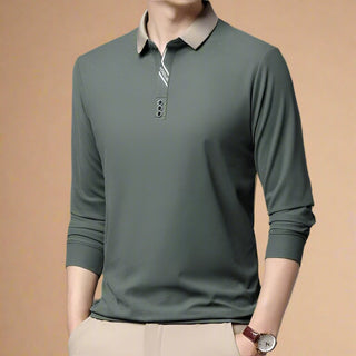 Polo Sweater | Sporty Casual Long Sleeve Polo for Men