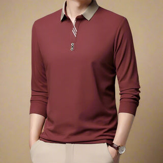 Polo Sweater | Sporty Casual Long Sleeve Polo for Men