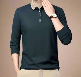 Polo Sweater | Sporty Casual Long Sleeve Polo for Men