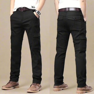 Chino Trousers | Sporty Multi-Pocket Cotton Trousers for Men | Regular Fit