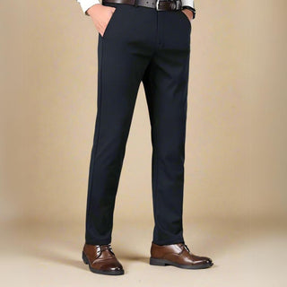 Trousers | Business casual trousers with elastic for men | Regular fit