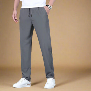 Tech Trousers | Trendy smart stretch trousers with drawstring for men | Slim fit