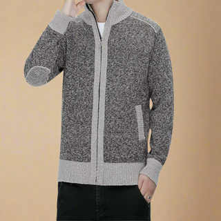 Ganti Zip Cardigan | Men's Business Casual Knitted Cardigan with Zip and Collar