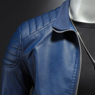 Valenzo Leather Jacket | Premium PU Leather Biker Style Jacket for Men