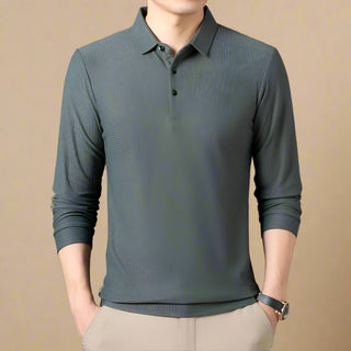 Polo Sweater | Casual Long Sleeve Polo for Men