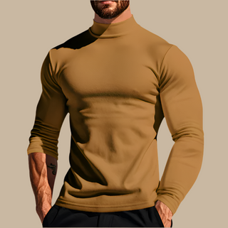 Turtleneck Sweater | Mens Business Casual Thin Warm Jumper with Stretch