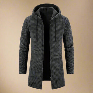 Ganti Zip Hoodie | Men's Smart Casual Long Knitted Jacket with Zip and Hood