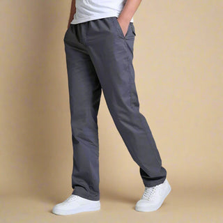 Chino Trousers | Comfortable Cotton Trousers with Elastic Waist for Men | Plus Size | Baggy Fit