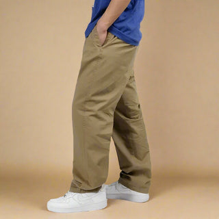 Chino Trousers | Comfortable Cotton Trousers with Elastic Waist for Men | Plus Size | Baggy Fit