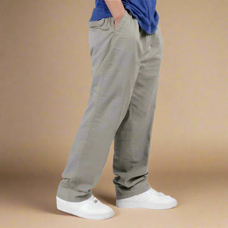 Chino Trousers | Comfortable Cotton Trousers with Elastic Waist for Men | Plus Size | Baggy Fit