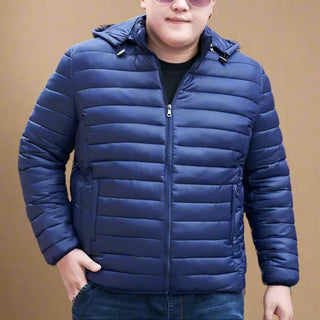 Ganti Down Jacket | Men's Casual Plus Size Down Jacket with Removable Hood