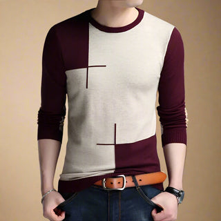 Ganti Jumper | Men's Casual chic sweater with abstract pattern and crew neck