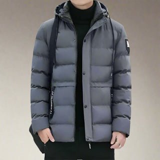 Gents Parka Winter Jacket | Waterproof Mid-Length Winter Jacket for Men