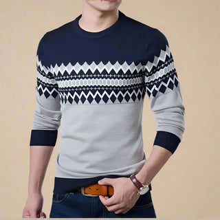 Ganti Jumper | Men's Trendy warm knitted Norwegian sweater with crew neck